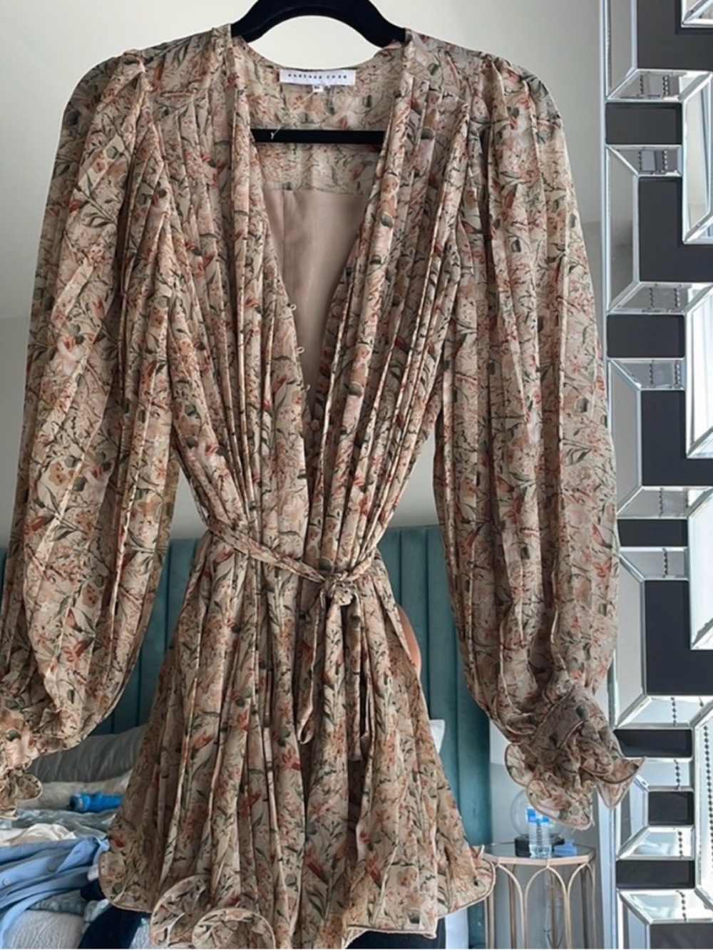 Endless Rose Floral Pleated Long-Sleeve Romper